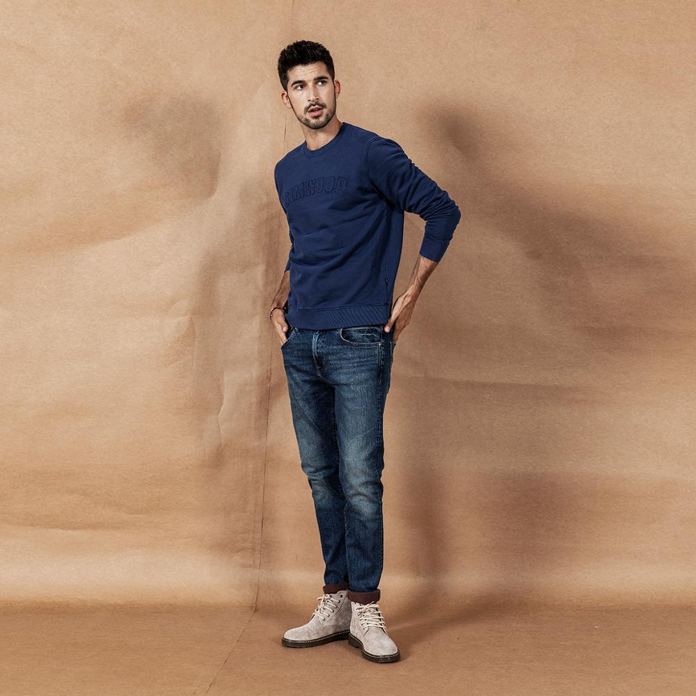 SIMWOOD 2020 spring winter new jeans men fashion ripped high quality plus size brand clothing  denim trousers 190361