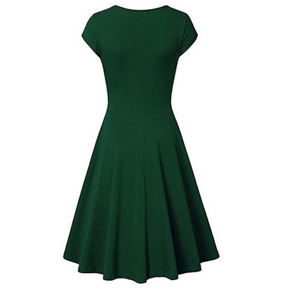SINGRAIN Summer Women's Dress 2019 V-neck Bodycon Casual dress elastic cotton Sundress Beach Holiday Plus Size Party Dress