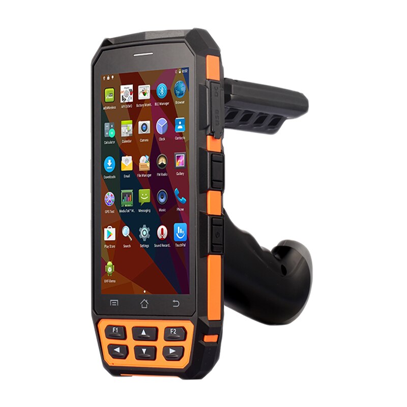 SM-DT510 Rugged Portable Wireless Android Barcode Scanner Bluetooth 4G Wifi POS Terminal LF RFID UHF Reader PDA with Pistol Grip Retail Store. Warehouse Business