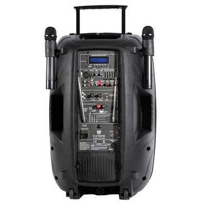 Blackmore Pro Audio BJP-15BT Portable Amplified 2-Way Loudspeaker with Microphones