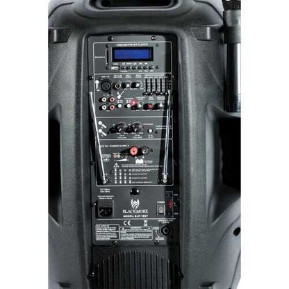 Blackmore Pro Audio BJP-15BT Portable Amplified 2-Way Loudspeaker with Microphones