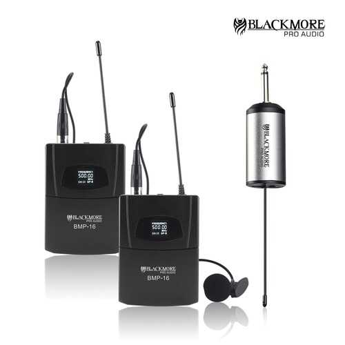 Blackmore Pro Audio BMP-16 Dual Portable Dynamic Lapel Wireless UHF Microphone System