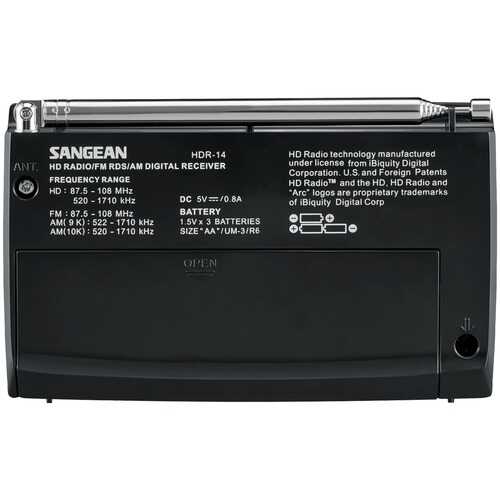 Sangean HDR-14 HD Radio/FM Stereo/AM Portable Radio