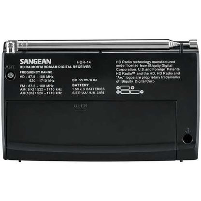 Sangean HDR-14 HD Radio/FM Stereo/AM Portable Radio