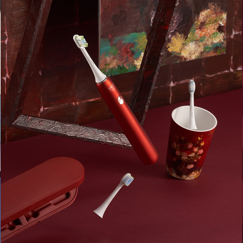 SOOCAS X3U Sonic Electric Toothbrush Adult USB Rechargeable IPX7 Waterproof Ultrasonic Tooth Brush Travel Box Van Gogh