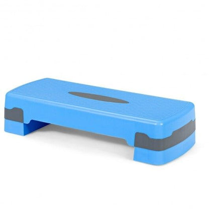 26" Aerobic Exercise Cardio Stepper with Riser-Blue - Color: Blue