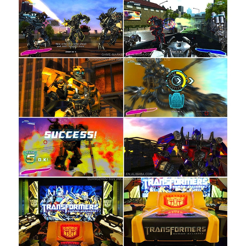 Transformers coin operated electronic arcade gun simulator alien shooting game machine