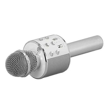 Supersonic SC-904BTK- Silver Wireless Bluetooth Microphone with Built-in Hi-Fi Speaker (Silver)