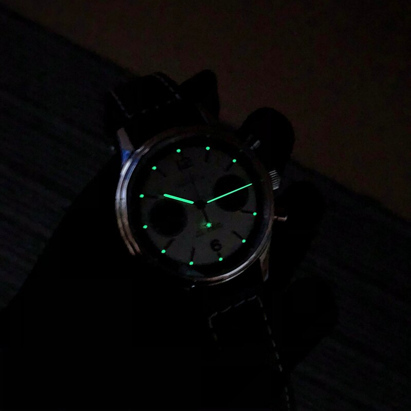 SUGESS Seagull 1963 Movement Chronograph Watch Mechanical 38mm Panda For Men Luminous 5ATM Waterproof Black Dial zegarki męskie