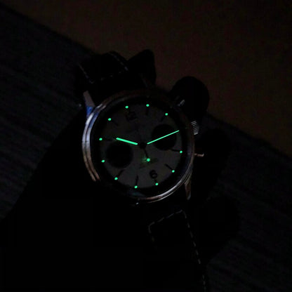 SUGESS Seagull 1963 Movement Chronograph Watch Mechanical 38mm Panda For Men Luminous 5ATM Waterproof Black Dial zegarki męskie