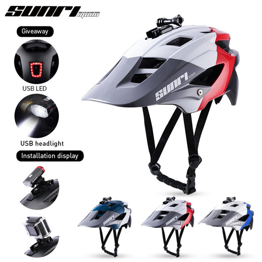 SUNRIMOON Ultralight In-mold Casco de bicicleta de montaña Casco de equitación Road mountain bike riding helmet