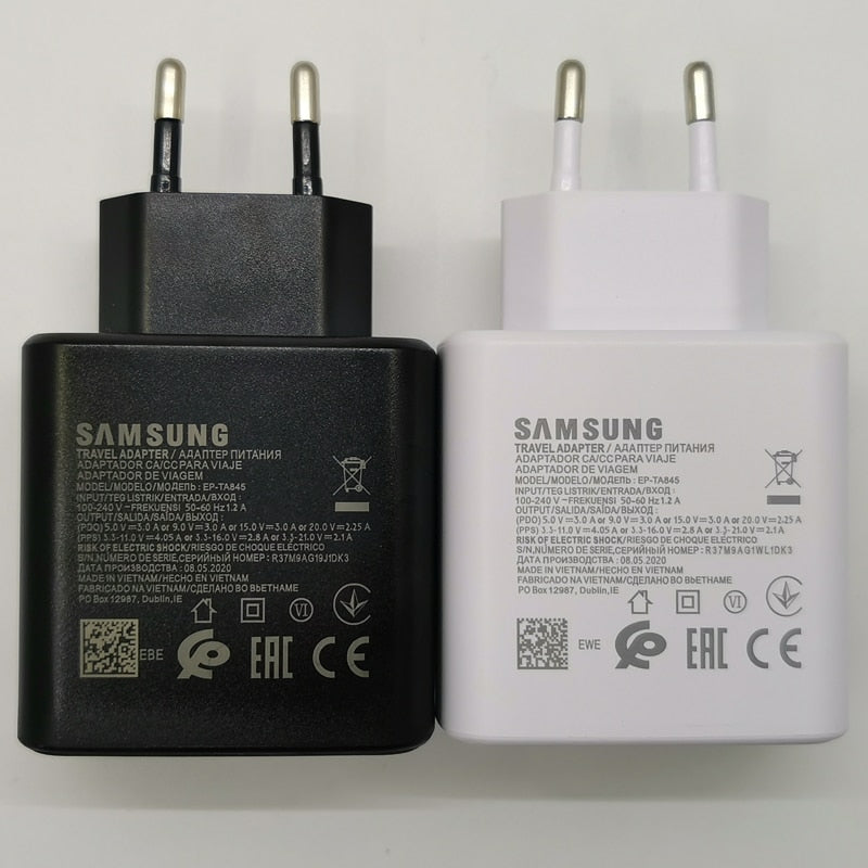 Samsung Charger 45W Super Fast Charge EP-TA845 For Samsung GALAXY S20 S10 Note 10 Plus S20 Note 20 Ultra 5G A91 A80 S20+ Note10+