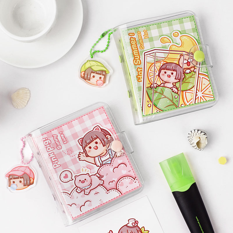 Sharkbang 2022 80 Sheet 3 Holes Binder Notebook Set Sakura Mini Loose Leaf Journal Pocket Diary Agenda Gift School Stationery