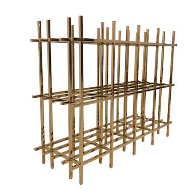 Shelf wine shelf multi-layer lattice decorative Shelf Bookcase jewelry shelf titanium stainless steel display shelf cabinet