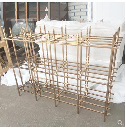 Shelf wine shelf multi-layer lattice decorative Shelf Bookcase jewelry shelf titanium stainless steel display shelf cabinet