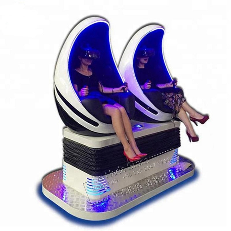 Shopping Malls Amusement Equipment 2 People Seats Virtual Reality 9D VR Chair Movies Egg Cinema Arcade Game Machine