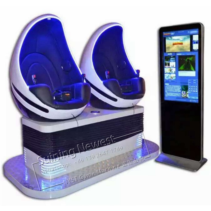 Shopping Malls Amusement Equipment 2 People Seats Virtual Reality 9D VR Chair Movies Egg Cinema Arcade Game Machine
