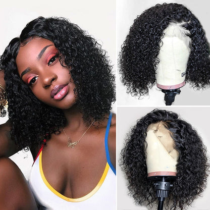 Short Curly Bob Wigs For Women Brazilian Lace Front Human Hair Wigs 13x4 Bob Lace Front Wig Pre Plucked With Baby Hair Remy