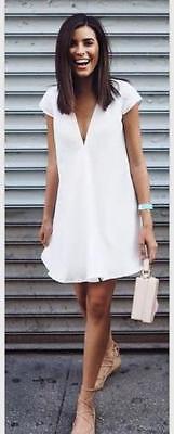Short Mini Black Dress New Sexy Women Summer Deep V Neck Dresses Casual Plus Size White Summer Clothes
