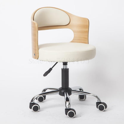 Simple Bar Chair, Domestic Lift Swivel Chair, Solid Wood Back, Manicure Chair, Bar Counter, High Stool, Beauty Salon, Round Stoo