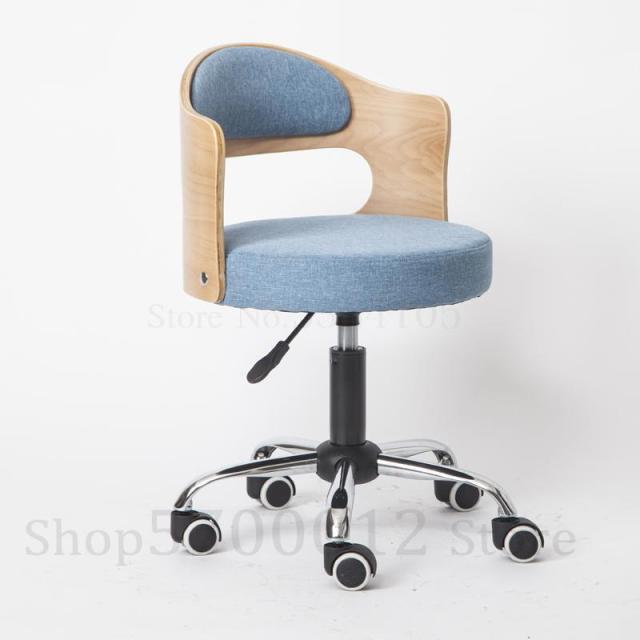 Simple Bar Chair, Domestic Lift Swivel Chair, Solid Wood Back, Manicure Chair, Bar Counter, High Stool, Beauty Salon, Round Stoo