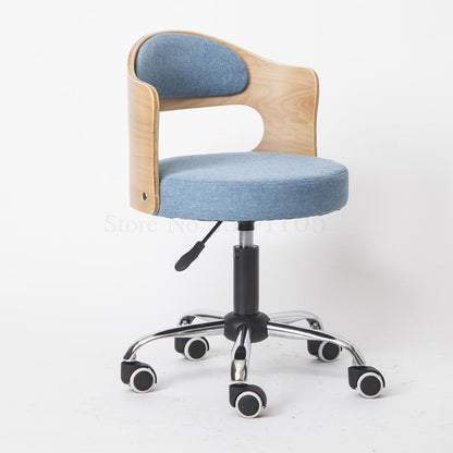 Simple Bar Chair, Domestic Lift Swivel Chair, Solid Wood Back, Manicure Chair, Bar Counter, High Stool, Beauty Salon, Round Stoo