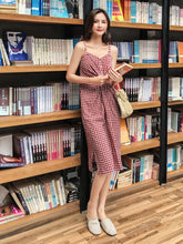 Load image into Gallery viewer, Simple Women&#39;s Pocket Polka Dots Cotton Midi Dress Summer Casual
