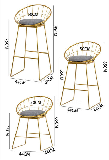 Simple High Chair Simple Wrought Iron Bar Stools Gold Stool Modern Chairs Dining Chair Nordic Leisure Bar Table Chairs