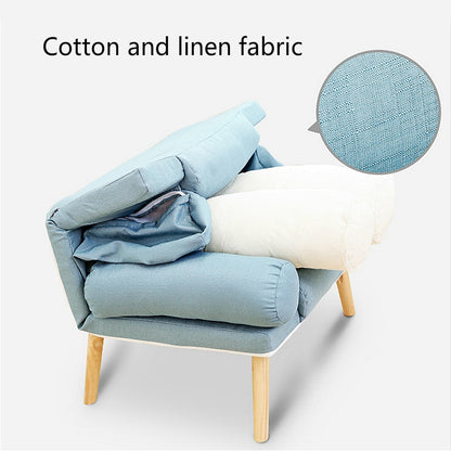 Simple Style Lazy Sofa Household Single Person Thicken Adjustable Reclining Sofa with Footrest Foldable Balcony Leisure Sofa