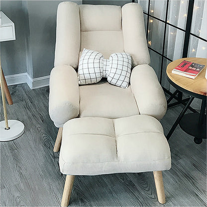 Simple Style Lazy Sofa Household Single Person Thicken Adjustable Reclining Sofa with Footrest Foldable Balcony Leisure Sofa