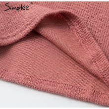 Charger l&#39;image dans la galerie, Simplee Turtleneck Lantern Sleeve Women&#39;s Dress Elegant Female Winter Sweater Ďress Casual Streetwear solid ladies midi dress 2019
