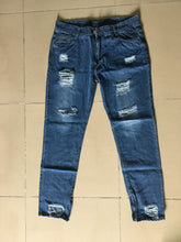 Load image into Gallery viewer, Skinny Ripped Jeans For Men Male Blue Motorcycle Jeans Denim Pants Fashion Brand Hole Biker Jeans Plus Size S-3XL
