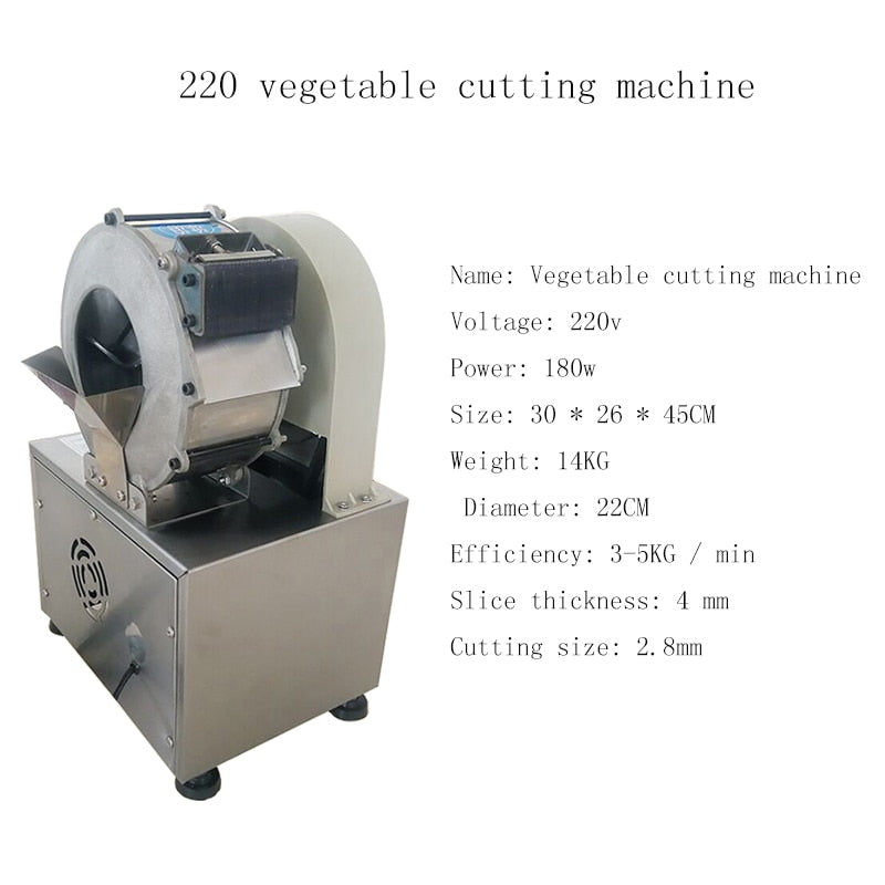 Small electric food vegetable shredding machine vegetable cutting machine cabbage pepper leek celery green onion cutting machine