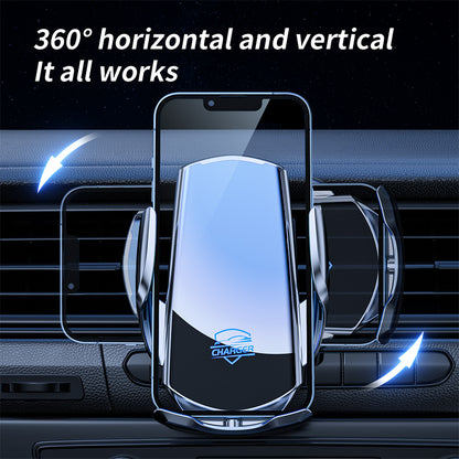 Smart Sensor Automatic Clamping 15W Fast Car Wireless Charger Stand Air Outlet Multifunction Phone Wireless Charging Bracket