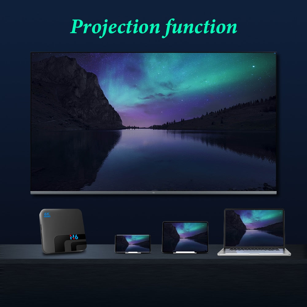 Smart Tv Box Android 10 H616 4GB 32GB 64GB Google Voice Assitant  2.4G 5GHz Wifi Bluetooth 6K 3D media player Set top box