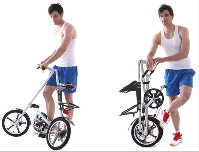 Smart folding bike Foldable Bicycle 16 Inch size Complete Road mini Bike Aluminium Frame New Creative Small size Putting In Car