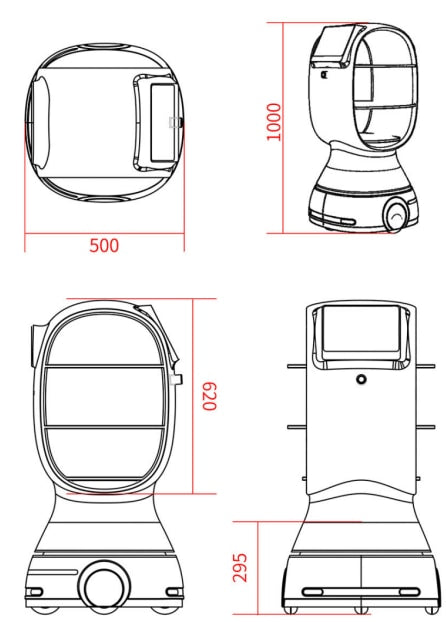 Smart Map built Restaurant waiter delivery Robot