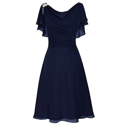 Solid High-waist Dresses Woman Party Night Dress Women Plus Size High Quality Polyester Dress Women 2019 May