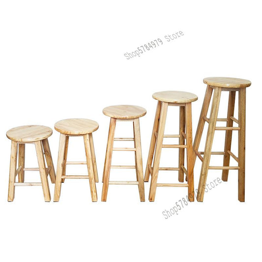 Solid Wood Guitar High Stool Bar Chair Modern Simple High Stool High Chair Bar Stool Household Tea Shop Table And Chair