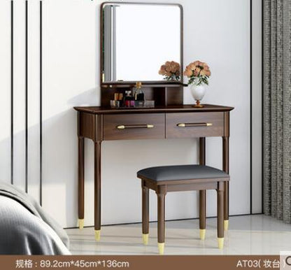 Solid wood dressing table bedroom simple modern storage cabinet one small apartment net red light luxury dressing table table