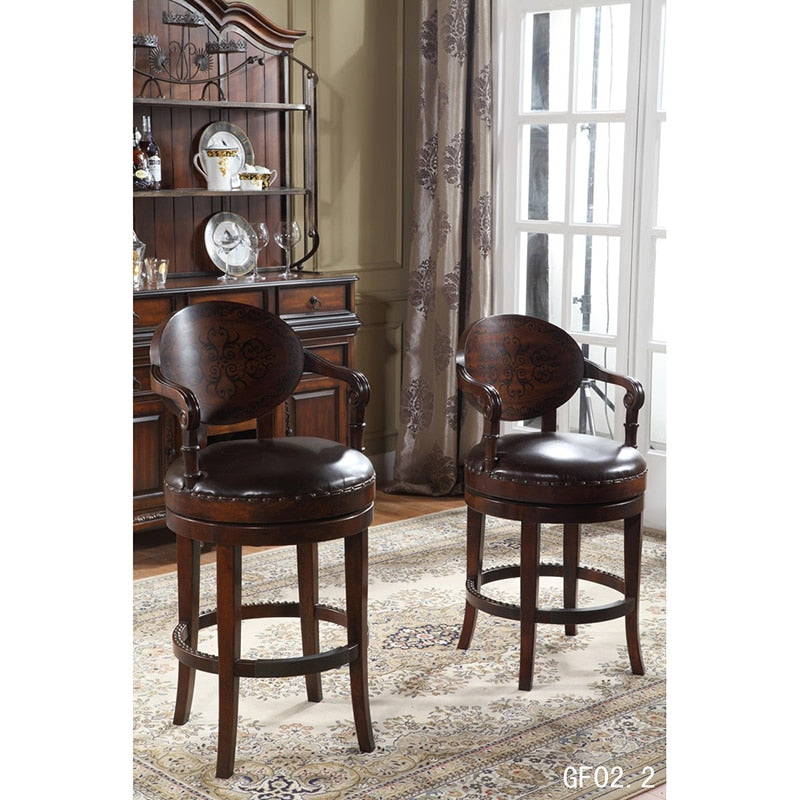 Solid wood home bar furniture bar table and bar chair GF02
