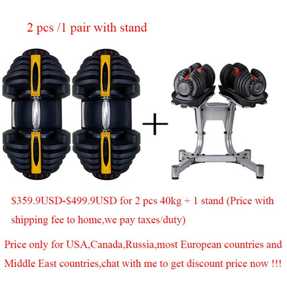 Source Manufacturer's Cost-Effective Men's Home Fitness Equipment Can Quickly Adjust Automatic Smart Dumbbell Set