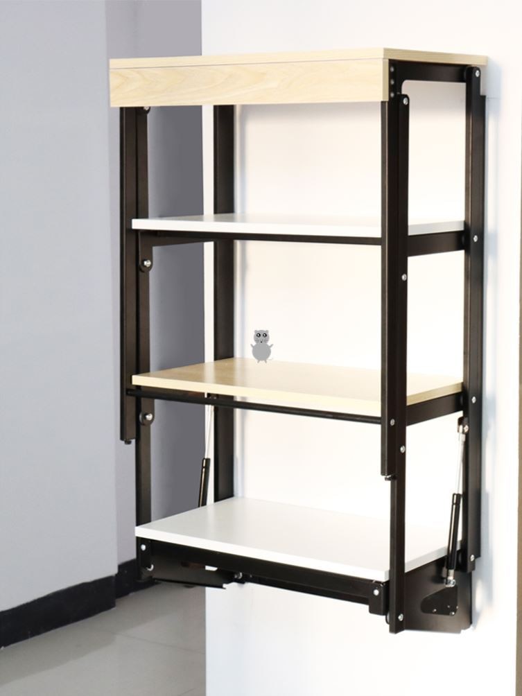 Space Saving Design Hidden Wall Garden Storage Rack Extended Table