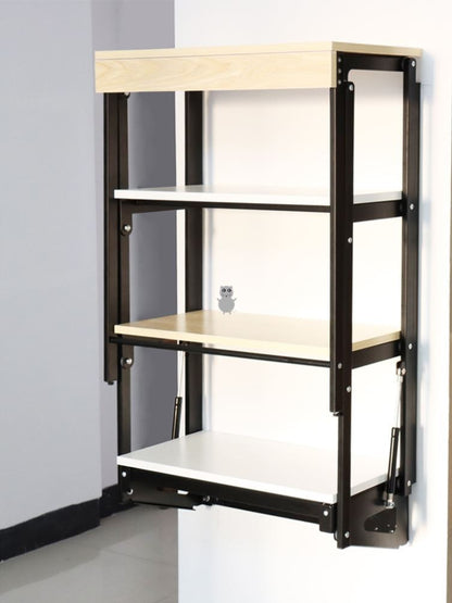 Space Saving Design Hidden Wall Garden Storage Rack Extended Table
