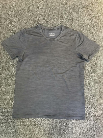 Spandex Sports Gym T Shirt Men Short Sleeve Dry Fit T-Shirt Compression stretch Top Workout Fitness Training Running Shirt S-6XL