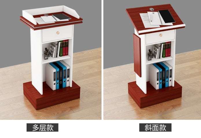 Speech platform simple modern welcome desk reception desk shopping guide reception desk host desk MC desk