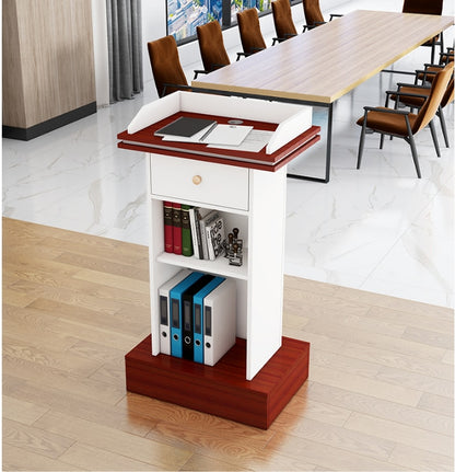 Speech platform simple modern welcome desk reception desk shopping guide reception desk host desk MC desk