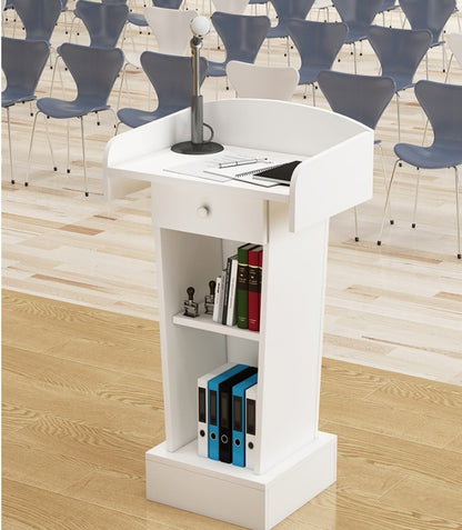 Speech platform simple modern welcome desk reception desk shopping guide reception desk host desk MC desk