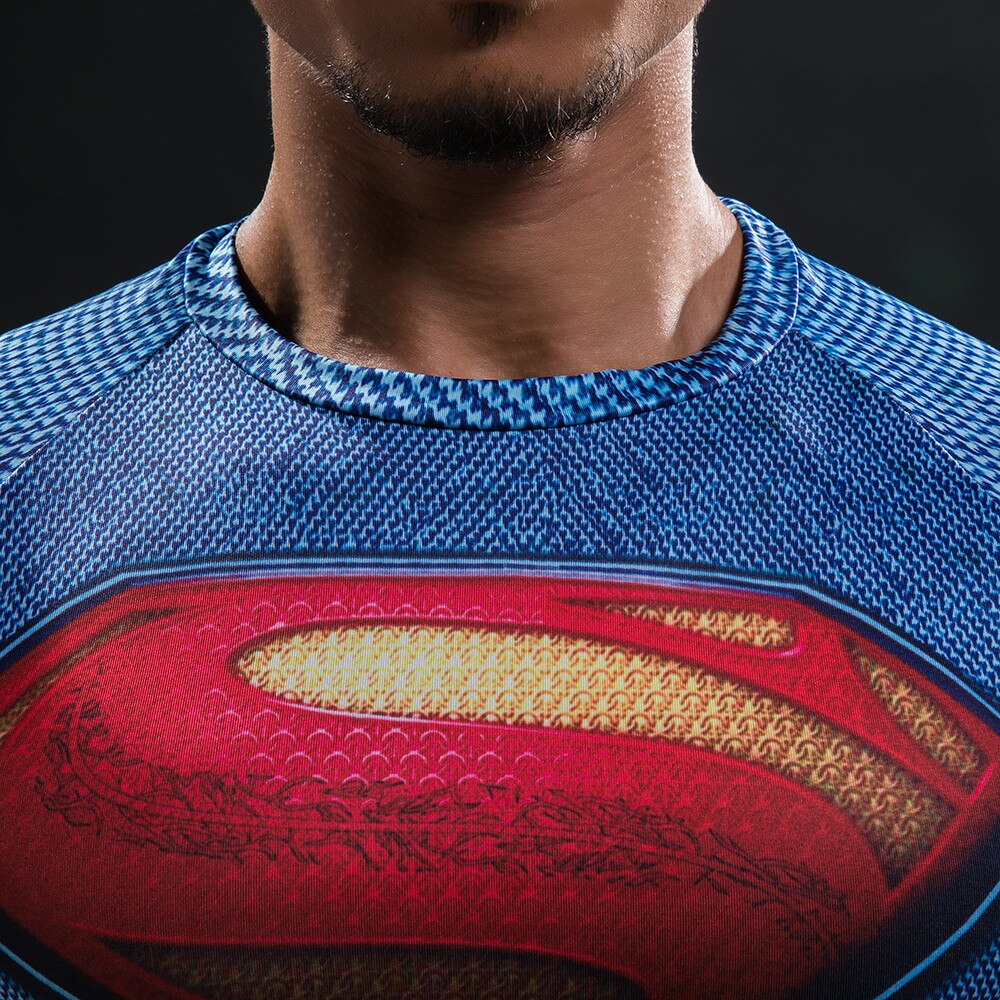 Spiderman VS Superman T Shirt Tee 3D Printed T shirts Men Short Raglan sleeve Fitness Cosplay Costume DC Film Slim Fit Tops Male