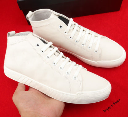 Spring Autumn Youth Fashion Mens Sneakers Genuine Leather Luxury Brand Boy Designer Men Rubber Bottom Flats Sport Shoes